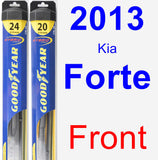 Front Wiper Blade Pack for 2013 Kia Forte - Hybrid