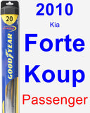 Passenger Wiper Blade for 2010 Kia Forte Koup - Hybrid