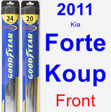 Front Wiper Blade Pack for 2011 Kia Forte Koup - Hybrid