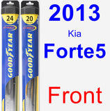 Front Wiper Blade Pack for 2013 Kia Forte5 - Hybrid