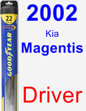 Driver Wiper Blade for 2002 Kia Magentis - Hybrid