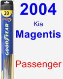 Passenger Wiper Blade for 2004 Kia Magentis - Hybrid