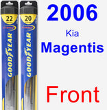 Front Wiper Blade Pack for 2006 Kia Magentis - Hybrid