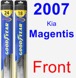 Front Wiper Blade Pack for 2007 Kia Magentis - Hybrid