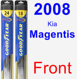 Front Wiper Blade Pack for 2008 Kia Magentis - Hybrid