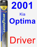 Driver Wiper Blade for 2001 Kia Optima - Hybrid