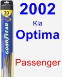 Passenger Wiper Blade for 2002 Kia Optima - Hybrid