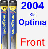 Front Wiper Blade Pack for 2004 Kia Optima - Hybrid