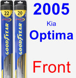 Front Wiper Blade Pack for 2005 Kia Optima - Hybrid