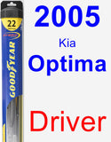 Driver Wiper Blade for 2005 Kia Optima - Hybrid