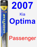 Passenger Wiper Blade for 2007 Kia Optima - Hybrid