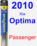 Passenger Wiper Blade for 2010 Kia Optima - Hybrid
