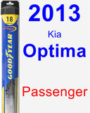 Passenger Wiper Blade for 2013 Kia Optima - Hybrid