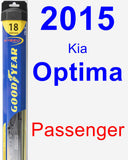 Passenger Wiper Blade for 2015 Kia Optima - Hybrid