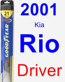 Driver Wiper Blade for 2001 Kia Rio - Hybrid