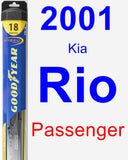 Passenger Wiper Blade for 2001 Kia Rio - Hybrid