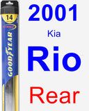 Rear Wiper Blade for 2001 Kia Rio - Hybrid