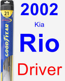 Driver Wiper Blade for 2002 Kia Rio - Hybrid