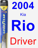 Driver Wiper Blade for 2004 Kia Rio - Hybrid