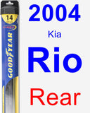 Rear Wiper Blade for 2004 Kia Rio - Hybrid