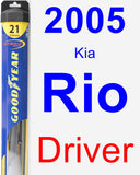 Driver Wiper Blade for 2005 Kia Rio - Hybrid