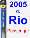 Passenger Wiper Blade for 2005 Kia Rio - Hybrid