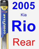 Rear Wiper Blade for 2005 Kia Rio - Hybrid