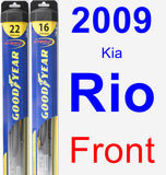 Front Wiper Blade Pack for 2009 Kia Rio - Hybrid