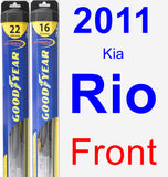 Front Wiper Blade Pack for 2011 Kia Rio - Hybrid