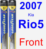 Front Wiper Blade Pack for 2007 Kia Rio5 - Hybrid