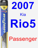 Passenger Wiper Blade for 2007 Kia Rio5 - Hybrid