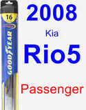 Passenger Wiper Blade for 2008 Kia Rio5 - Hybrid