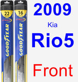 Front Wiper Blade Pack for 2009 Kia Rio5 - Hybrid