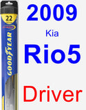 Driver Wiper Blade for 2009 Kia Rio5 - Hybrid