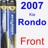 Front Wiper Blade Pack for 2007 Kia Rondo - Hybrid