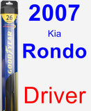 Driver Wiper Blade for 2007 Kia Rondo - Hybrid
