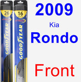 Front Wiper Blade Pack for 2009 Kia Rondo - Hybrid