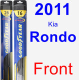Front Wiper Blade Pack for 2011 Kia Rondo - Hybrid