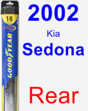 Rear Wiper Blade for 2002 Kia Sedona - Hybrid