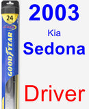 Driver Wiper Blade for 2003 Kia Sedona - Hybrid