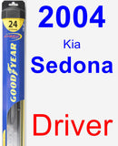 Driver Wiper Blade for 2004 Kia Sedona - Hybrid