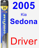 Driver Wiper Blade for 2005 Kia Sedona - Hybrid