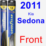 Front Wiper Blade Pack for 2011 Kia Sedona - Hybrid