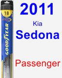 Passenger Wiper Blade for 2011 Kia Sedona - Hybrid