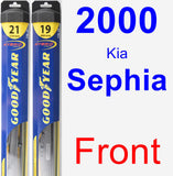 Front Wiper Blade Pack for 2000 Kia Sephia - Hybrid