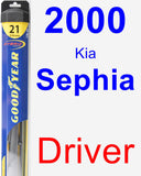 Driver Wiper Blade for 2000 Kia Sephia - Hybrid