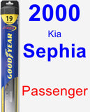 Passenger Wiper Blade for 2000 Kia Sephia - Hybrid