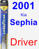 Driver Wiper Blade for 2001 Kia Sephia - Hybrid