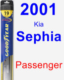 Passenger Wiper Blade for 2001 Kia Sephia - Hybrid