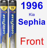 Front Wiper Blade Pack for 1996 Kia Sephia - Hybrid